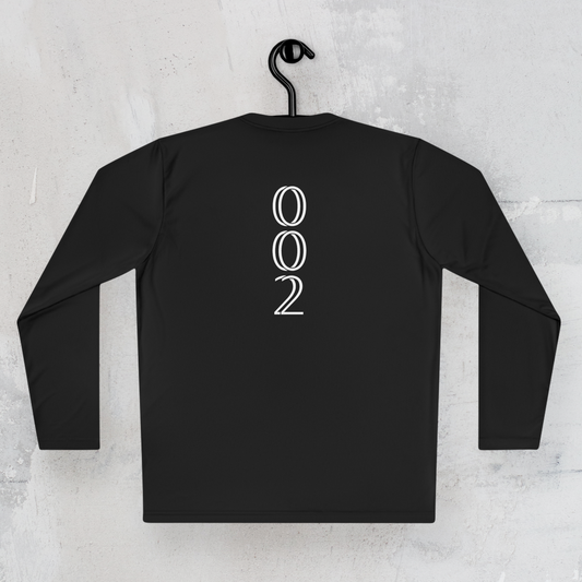 The 002 Unisex Long Sleeve Performance Tee