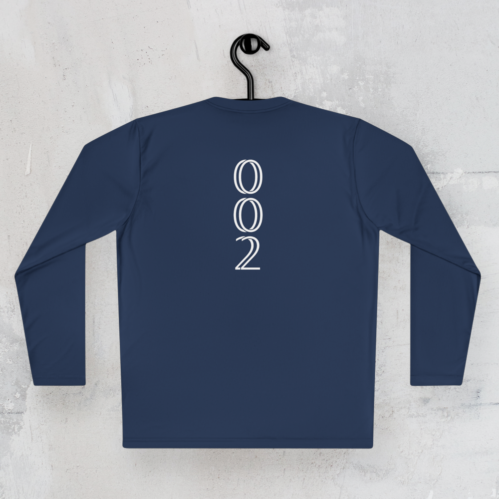 The 002 Unisex Long Sleeve Performance Tee
