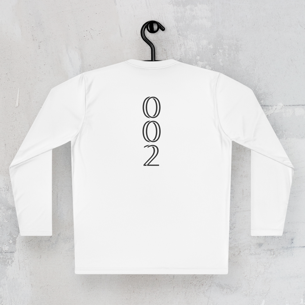 The 002 Unisex Long Sleeve Performance Tee
