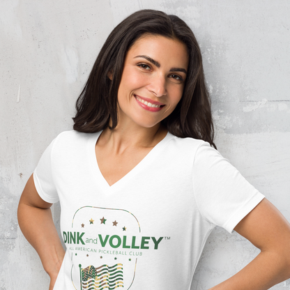The All American Camo Women's V-Neck Tee