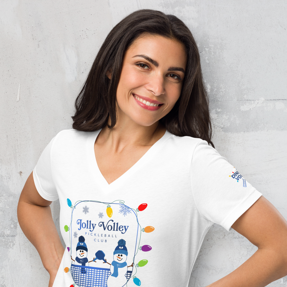 The Jolly Volley Holiday Women's V-Neck Tee
